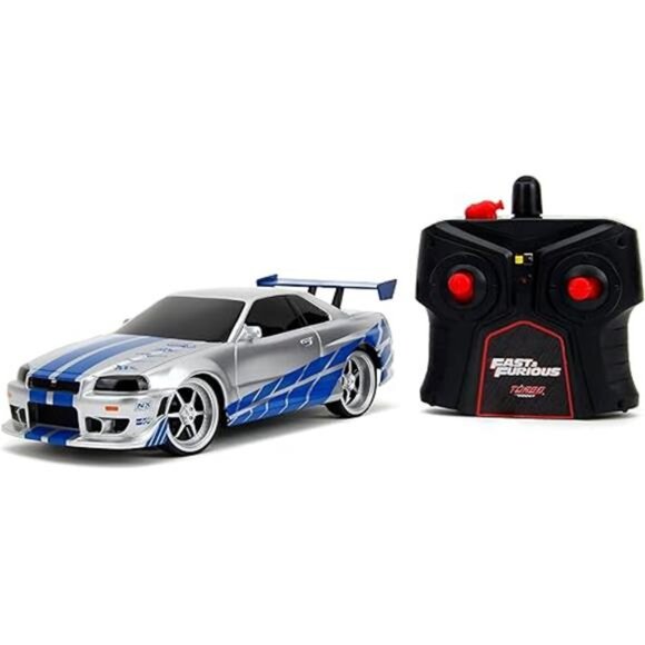 Fast & Furious 1:24 2002 Nissan GT-R R34 Remote Control Car RC with 2.4GHz, Toys - Picture 7 of 7